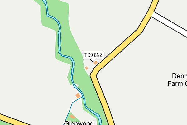 TD9 8NZ map - OS OpenMap – Local (Ordnance Survey)