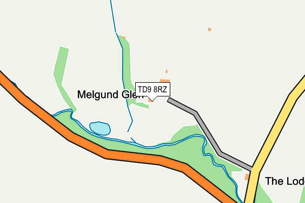 TD9 8RZ map - OS OpenMap – Local (Ordnance Survey) TD9 8RZ map - OS OpenMap – Local (Ordnance Survey)
