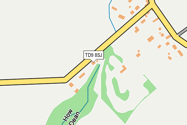 TD9 8SJ map - OS OpenMap – Local (Ordnance Survey) TD9 8SJ map - OS OpenMap – Local (Ordnance Survey)