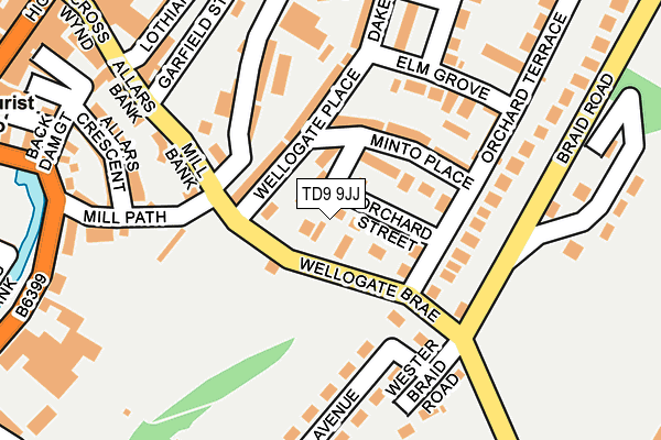 TD9 9JJ map - OS OpenMap – Local (Ordnance Survey) TD9 9JJ map - OS OpenMap – Local (Ordnance Survey)