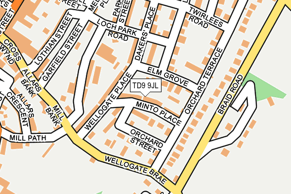 TD9 9JL map - OS OpenMap – Local (Ordnance Survey) TD9 9JL map - OS OpenMap – Local (Ordnance Survey)