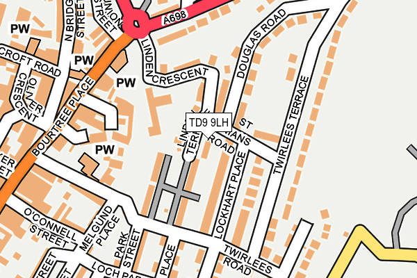 TD9 9LH map - OS OpenMap – Local (Ordnance Survey) TD9 9LH map - OS OpenMap – Local (Ordnance Survey)