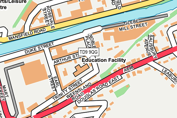 TD9 9QG map - OS OpenMap – Local (Ordnance Survey) TD9 9QG map - OS OpenMap – Local (Ordnance Survey)