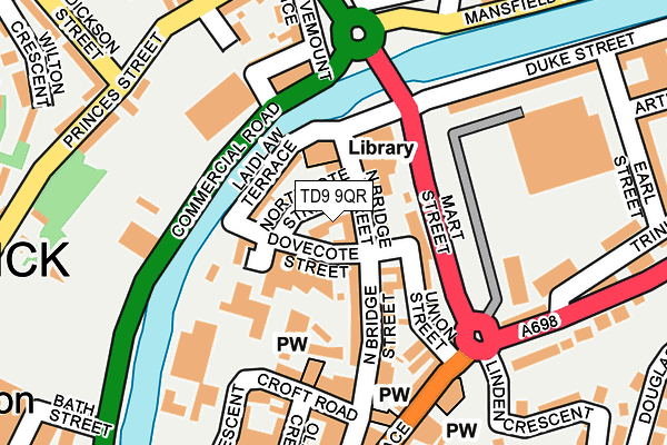 TD9 9QR map - OS OpenMap – Local (Ordnance Survey) TD9 9QR map - OS OpenMap – Local (Ordnance Survey)