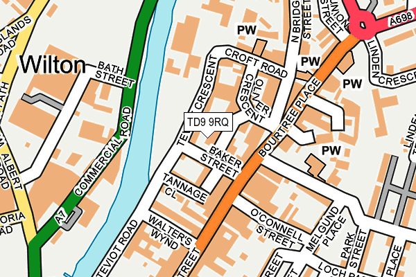 TD9 9RQ map - OS OpenMap – Local (Ordnance Survey) TD9 9RQ map - OS OpenMap – Local (Ordnance Survey)