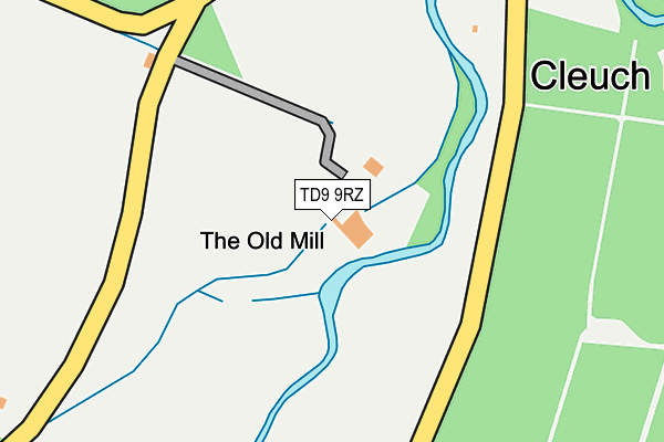 TD9 9RZ map - OS OpenMap – Local (Ordnance Survey)