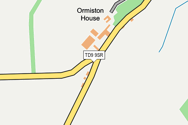 TD9 9SR map - OS OpenMap – Local (Ordnance Survey) TD9 9SR map - OS OpenMap – Local (Ordnance Survey)