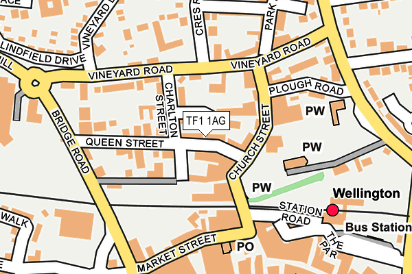 TF1 1AG map - OS OpenMap – Local (Ordnance Survey) TF1 1AG map - OS OpenMap – Local (Ordnance Survey)