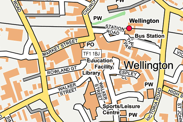 TF1 1BJ map - OS OpenMap – Local (Ordnance Survey) TF1 1BJ map - OS OpenMap – Local (Ordnance Survey)