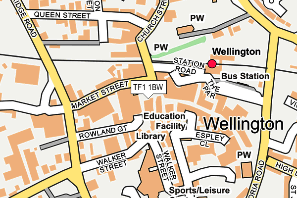 TF1 1BW map - OS OpenMap – Local (Ordnance Survey) TF1 1BW map - OS OpenMap – Local (Ordnance Survey)