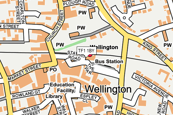 TF1 1BY map - OS OpenMap – Local (Ordnance Survey) TF1 1BY map - OS OpenMap – Local (Ordnance Survey)