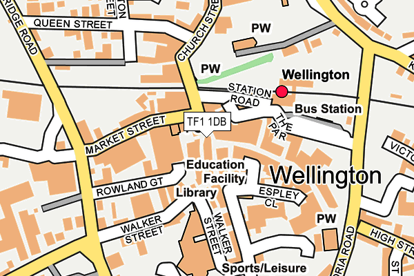 TF1 1DB map - OS OpenMap – Local (Ordnance Survey) TF1 1DB map - OS OpenMap – Local (Ordnance Survey)