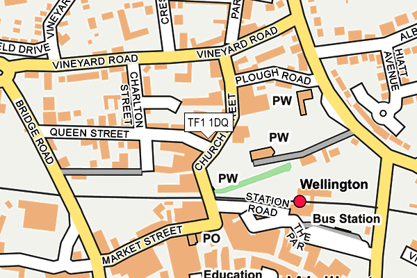 TF1 1DQ map - OS OpenMap – Local (Ordnance Survey) TF1 1DQ map - OS OpenMap – Local (Ordnance Survey)