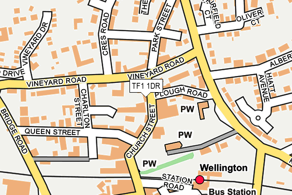 TF1 1DR map - OS OpenMap – Local (Ordnance Survey) TF1 1DR map - OS OpenMap – Local (Ordnance Survey)