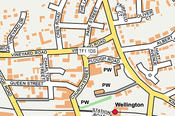 TF1 1DS map - OS OpenMap – Local (Ordnance Survey) TF1 1DS map - OS OpenMap – Local (Ordnance Survey)