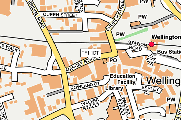 TF1 1DT map - OS OpenMap – Local (Ordnance Survey) TF1 1DT map - OS OpenMap – Local (Ordnance Survey)