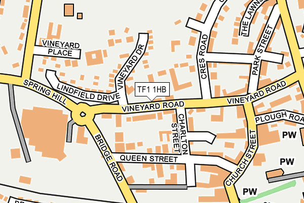 TF1 1HB map - OS OpenMap – Local (Ordnance Survey) TF1 1HB map - OS OpenMap – Local (Ordnance Survey)