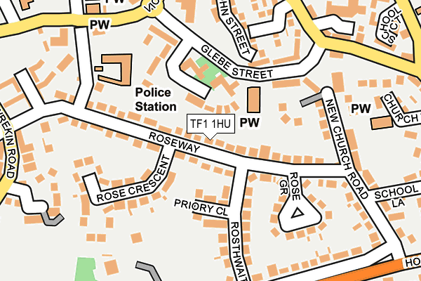 TF1 1HU map - OS OpenMap – Local (Ordnance Survey)