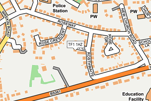 TF1 1HZ map - OS OpenMap – Local (Ordnance Survey) TF1 1HZ map - OS OpenMap – Local (Ordnance Survey)