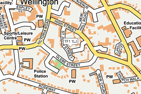 TF1 1LJ map - OS OpenMap – Local (Ordnance Survey) TF1 1LJ map - OS OpenMap – Local (Ordnance Survey)