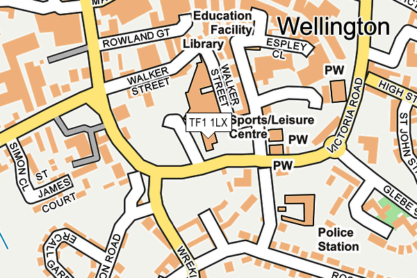 TF1 1LX map - OS OpenMap – Local (Ordnance Survey) TF1 1LX map - OS OpenMap – Local (Ordnance Survey)