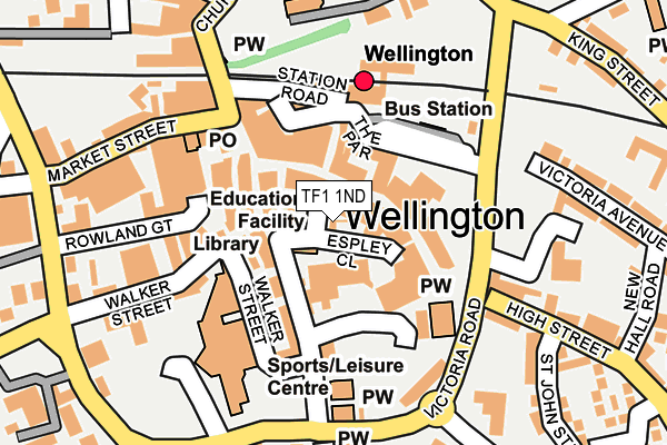 TF1 1ND map - OS OpenMap – Local (Ordnance Survey) TF1 1ND map - OS OpenMap – Local (Ordnance Survey)