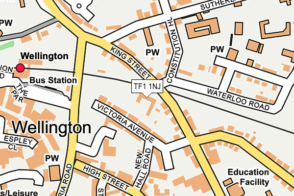 TF1 1NJ map - OS OpenMap – Local (Ordnance Survey) TF1 1NJ map - OS OpenMap – Local (Ordnance Survey)