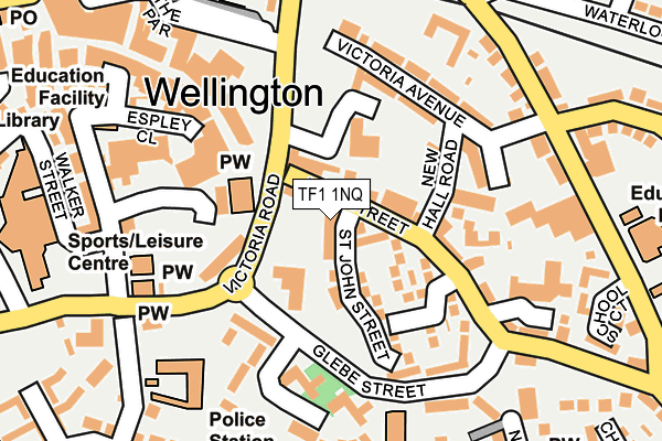 TF1 1NQ map - OS OpenMap – Local (Ordnance Survey) TF1 1NQ map - OS OpenMap – Local (Ordnance Survey)