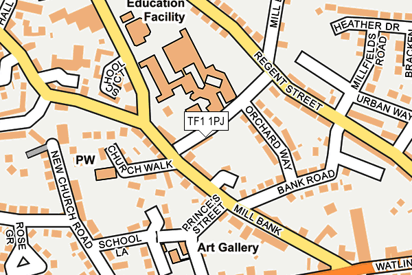 TF1 1PJ map - OS OpenMap – Local (Ordnance Survey) TF1 1PJ map - OS OpenMap – Local (Ordnance Survey)