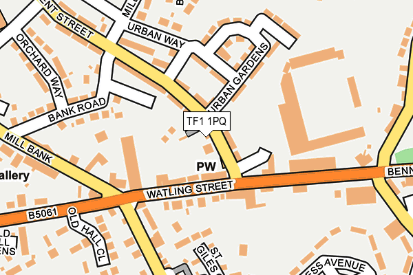 TF1 1PQ map - OS OpenMap – Local (Ordnance Survey) TF1 1PQ map - OS OpenMap – Local (Ordnance Survey)