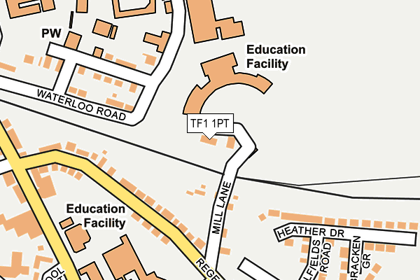 TF1 1PT map - OS OpenMap – Local (Ordnance Survey) TF1 1PT map - OS OpenMap – Local (Ordnance Survey)