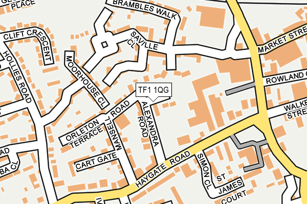 TF1 1QG map - OS OpenMap – Local (Ordnance Survey) TF1 1QG map - OS OpenMap – Local (Ordnance Survey)