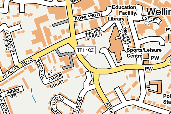 TF1 1QZ map - OS OpenMap – Local (Ordnance Survey) TF1 1QZ map - OS OpenMap – Local (Ordnance Survey)