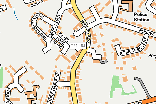 TF1 1RJ map - OS OpenMap – Local (Ordnance Survey) TF1 1RJ map - OS OpenMap – Local (Ordnance Survey)