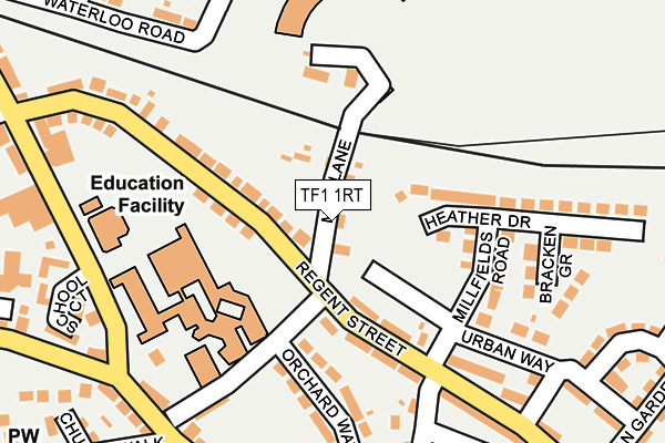 TF1 1RT map - OS OpenMap – Local (Ordnance Survey) TF1 1RT map - OS OpenMap – Local (Ordnance Survey)