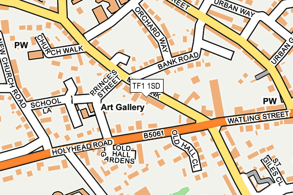 TF1 1SD map - OS OpenMap – Local (Ordnance Survey) TF1 1SD map - OS OpenMap – Local (Ordnance Survey)