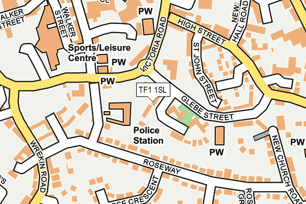 TF1 1SL map - OS OpenMap – Local (Ordnance Survey) TF1 1SL map - OS OpenMap – Local (Ordnance Survey)