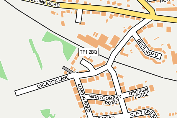 TF1 2BQ map - OS OpenMap – Local (Ordnance Survey) TF1 2BQ map - OS OpenMap – Local (Ordnance Survey)