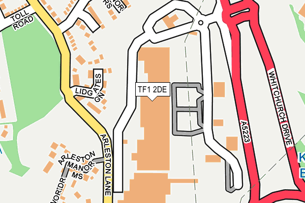 TF1 2DE map - OS OpenMap – Local (Ordnance Survey) TF1 2DE map - OS OpenMap – Local (Ordnance Survey)