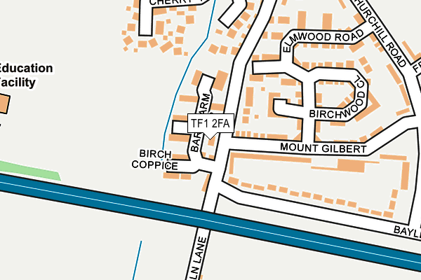 TF1 2FA map - OS OpenMap – Local (Ordnance Survey) TF1 2FA map - OS OpenMap – Local (Ordnance Survey)