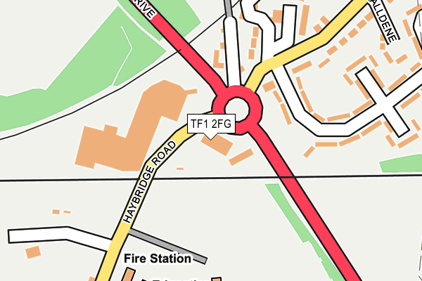 TF1 2FG map - OS OpenMap – Local (Ordnance Survey) TF1 2FG map - OS OpenMap – Local (Ordnance Survey)