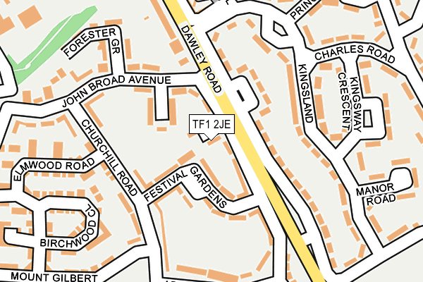 TF1 2JE map - OS OpenMap – Local (Ordnance Survey) TF1 2JE map - OS OpenMap – Local (Ordnance Survey)