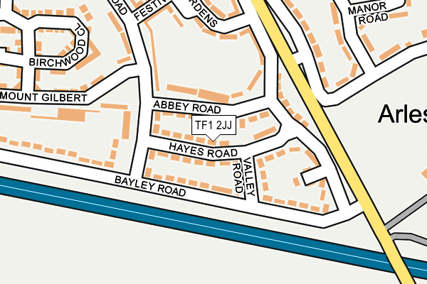 TF1 2JJ map - OS OpenMap – Local (Ordnance Survey) TF1 2JJ map - OS OpenMap – Local (Ordnance Survey)