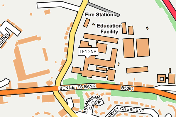 TF1 2NP map - OS OpenMap – Local (Ordnance Survey) TF1 2NP map - OS OpenMap – Local (Ordnance Survey)