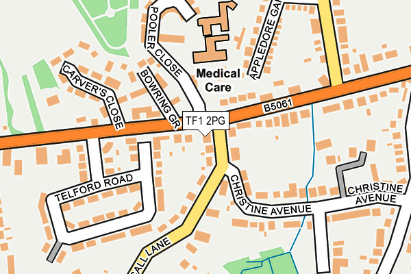 TF1 2PG map - OS OpenMap – Local (Ordnance Survey) TF1 2PG map - OS OpenMap – Local (Ordnance Survey)