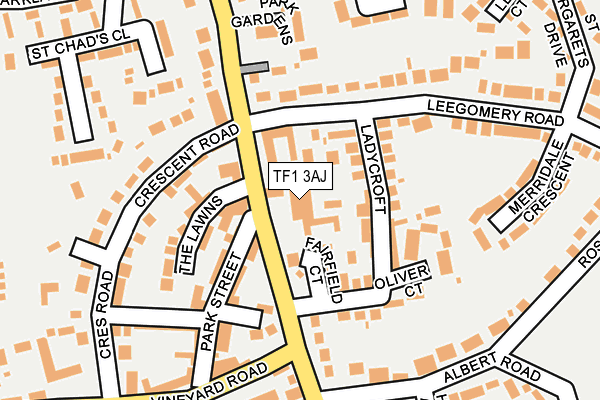TF1 3AJ map - OS OpenMap – Local (Ordnance Survey) TF1 3AJ map - OS OpenMap – Local (Ordnance Survey)