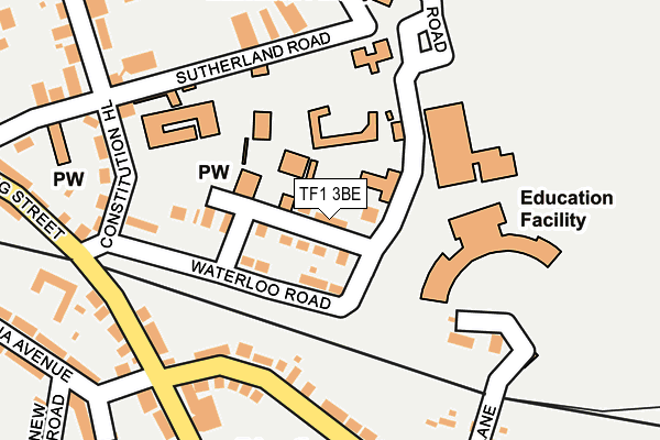 TF1 3BE map - OS OpenMap – Local (Ordnance Survey) TF1 3BE map - OS OpenMap – Local (Ordnance Survey)