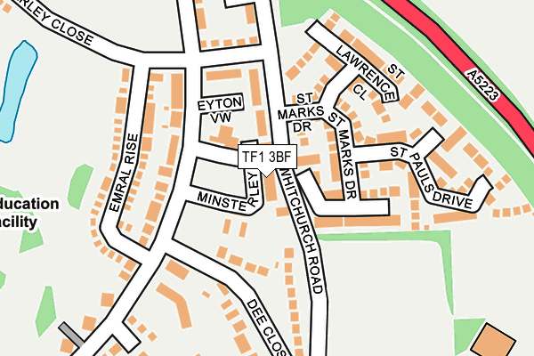 TF1 3BF map - OS OpenMap – Local (Ordnance Survey) TF1 3BF map - OS OpenMap – Local (Ordnance Survey)