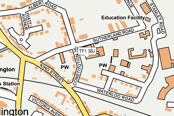 TF1 3BJ map - OS OpenMap – Local (Ordnance Survey) TF1 3BJ map - OS OpenMap – Local (Ordnance Survey)