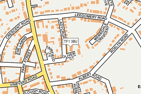 TF1 3BU map - OS OpenMap – Local (Ordnance Survey) TF1 3BU map - OS OpenMap – Local (Ordnance Survey)